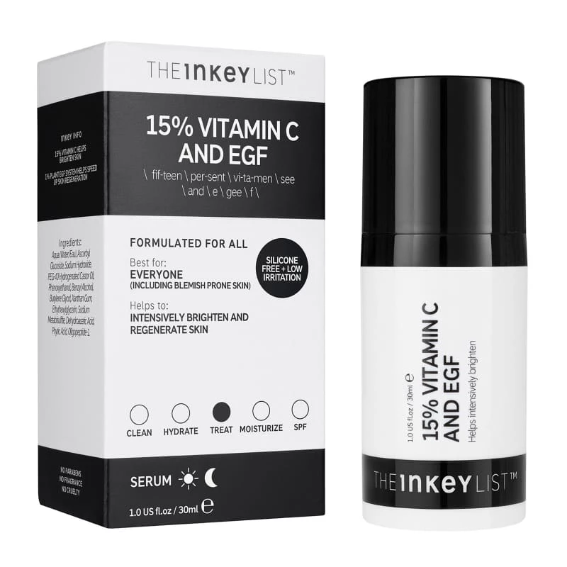 The INKEY List 15% Vitamin C And EGF Serum SKINCARE 3 The INKEY List 15% Vitamin C And EGF Serum SKINCARE